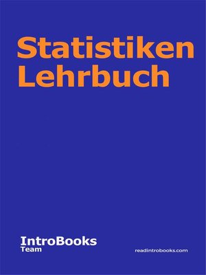 cover image of Statistiken Lehrbuch